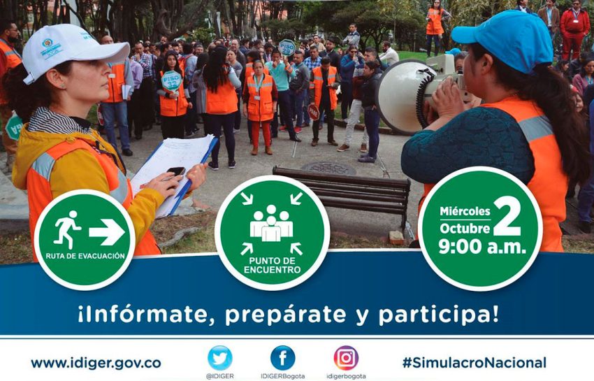 Bogotá se prepara: todos a participar del simulacro de evacuación