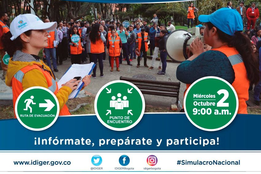 Bogotá se prepara: todos a participar del simulacro de evacuación