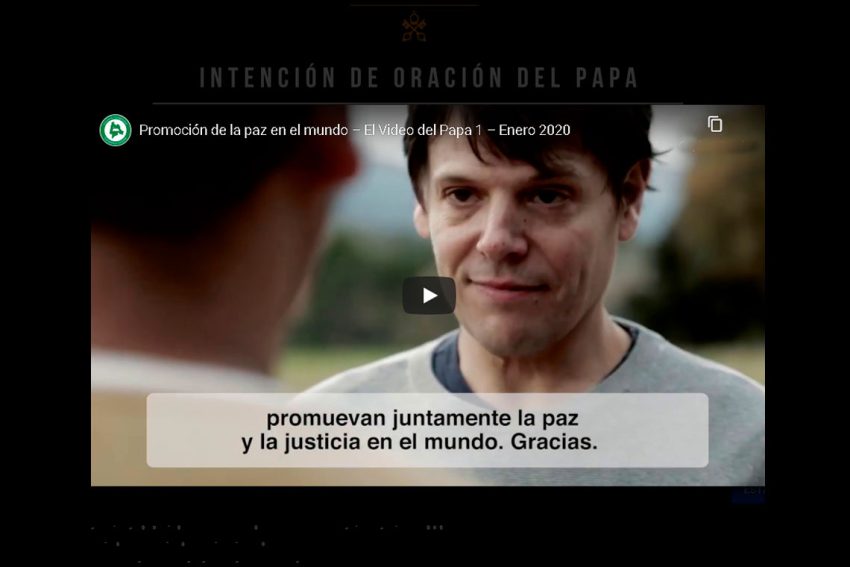 Promoción de la paz en el mundo – El Video del Papa 1 – Enero 2020