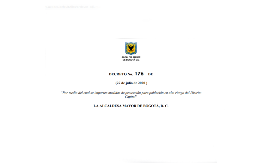 Decreto 176 de 27 de julio de 2020