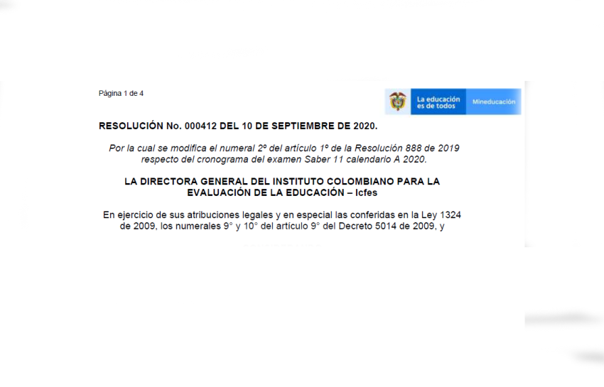 RESOLUCIÓN No. 000412 DEL 10 DE SEPTIEMBRE DE 2020