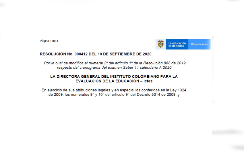 RESOLUCIÓN No. 000412 DEL 10 DE SEPTIEMBRE DE 2020