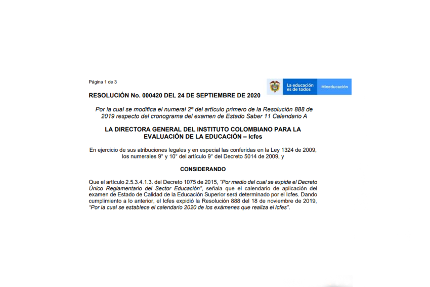 RESOLUCIÓN No. 000420 DEL 24 DE SEPTIEMBRE DE 2020