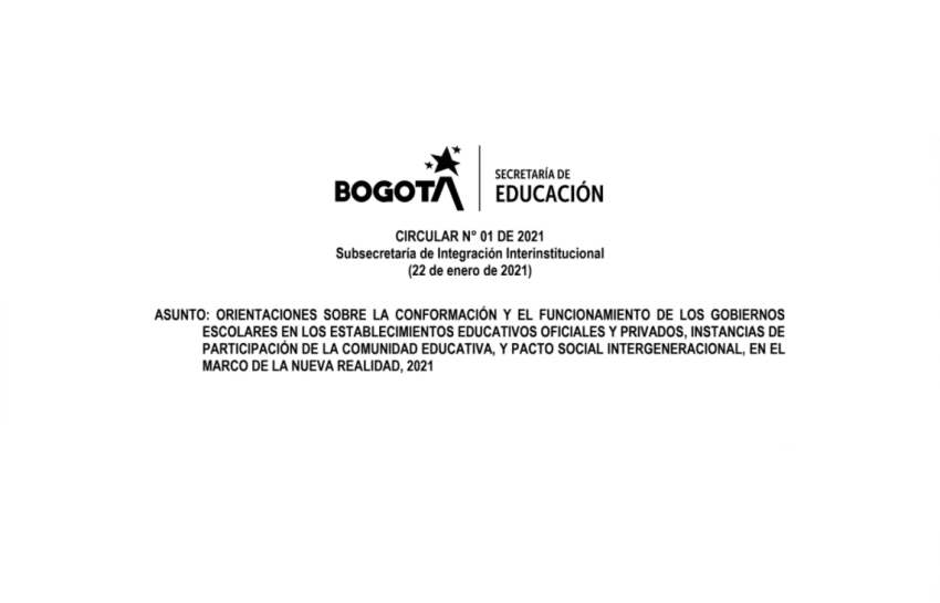 ORIENTACIONES SOBRE LA CONFORMACIÓN Y EL FUNCIONAMIENTO DE LOS GOBIERNOS ESCOLARES