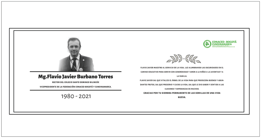 Mg. Flavio Javier Burbano Torres 1980-2021