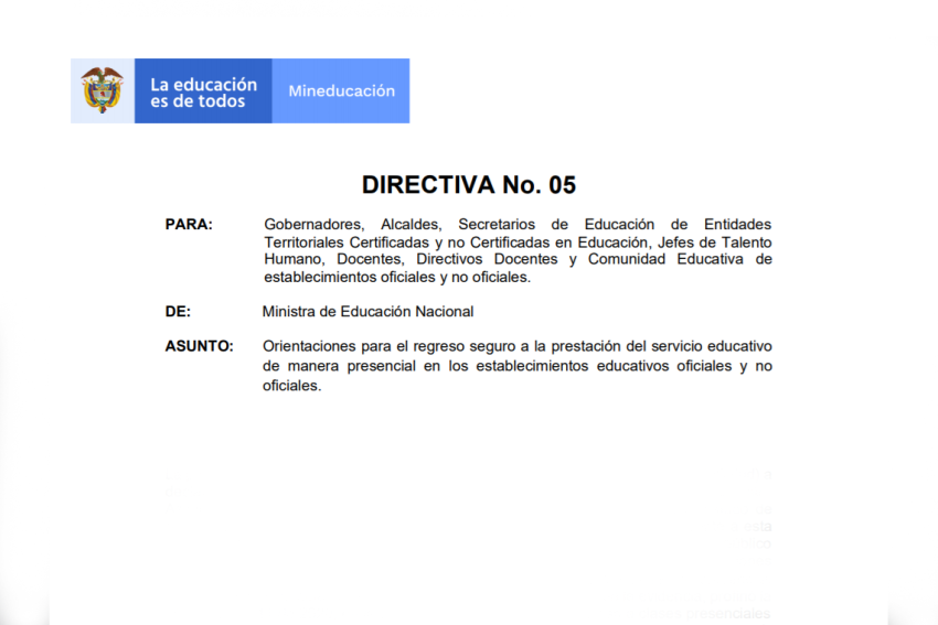 Orientaciones para el regreso seguro a la prestación del servicio educativo