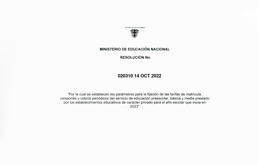 RESOLUCIÓN DE COSTOS EDUCATIVOS 2023 – CONACED