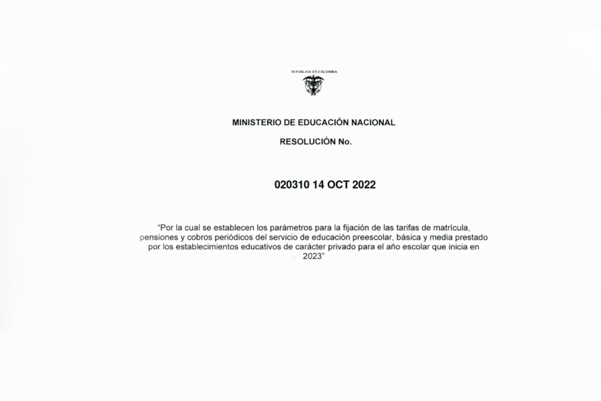 RESOLUCIÓN DE COSTOS EDUCATIVOS 2023 – CONACED